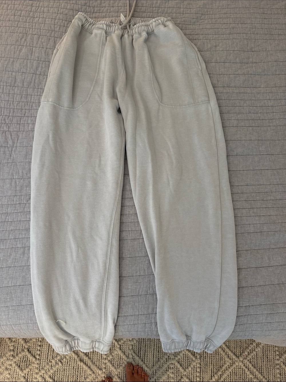 Free People Light Gray Pull-On Jogger Pants